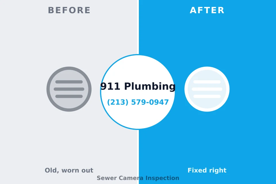 Before and after: plumbing company Burleson, TX
